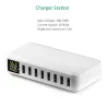 40W - Smartlader - multiport - 8 USB - 5V 8A - LED