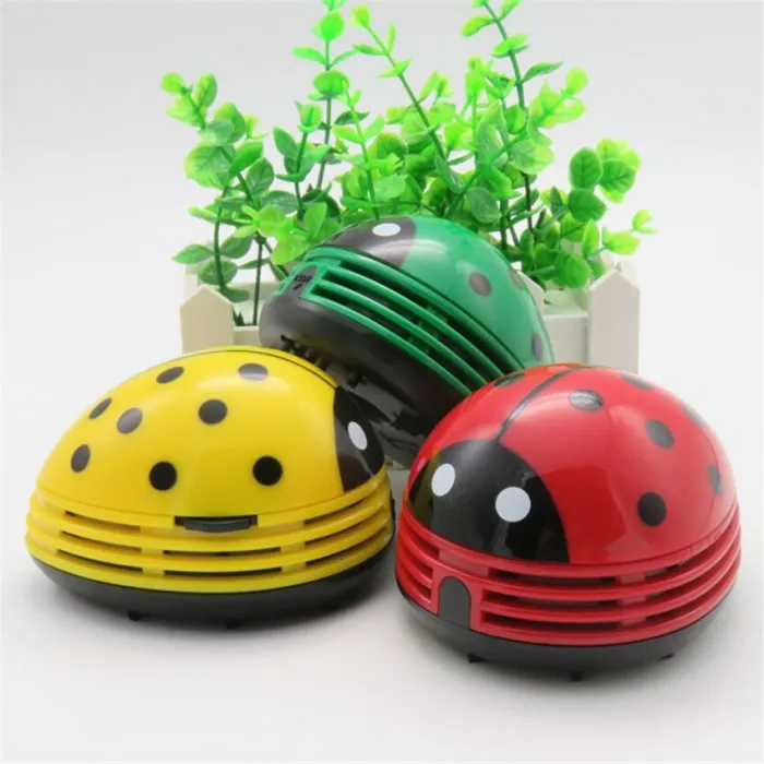 Mini aspirateur - pour bureau / table / clavier - forme coccinelle