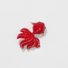 Poisson rouge en cristal rouge - broche élégante