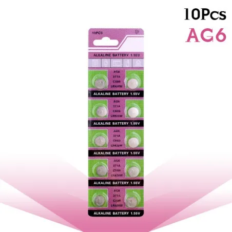 AG6 371 D371 605 SR920SW SR69 - bateria alkaliczna guzikowa - 10 sztukBaterii