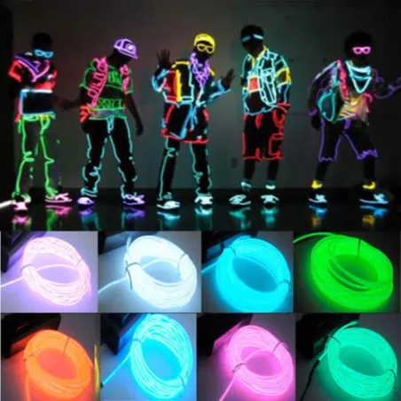 Flexibel neon LED-licht - 3m draad - werkt op batterijenHalloween & feest