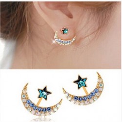 copy of Moon & star - crystal stud earrings