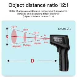 Digital infraröd termometer - laserpistol - LCD - IR - beröringsfri