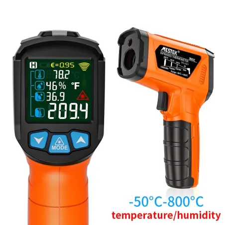 Cyfrowy termometr na podczerwień - pistolet laserowy - LCD - IR - bezkontaktowyTermometry