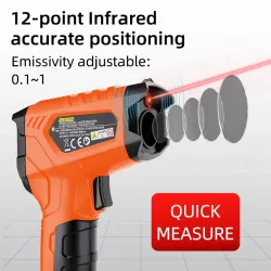Digital infraröd termometer - laserpistol - LCD - IR - beröringsfri
