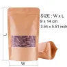 Bolsas de almacenamientoPapel kraft marrón - bolsas zip-lock - con ventana transparente - 50 unidades