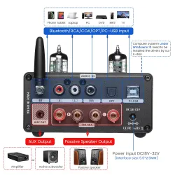AIYIMA T9 PRO - APTX HD Bluetooth lydforsterker - 100W * 2 - HiFi Stereo med VU meter
