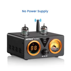 AIYIMA T9 PRO - APTX HD Bluetooth-audioversterker - 100W * 2 - HiFi Stereo met VU-meterVersterkers