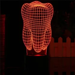 3D Tooth RGB LED-lamp - USB - aanraaklichtPodium- en evenementenverlichting
