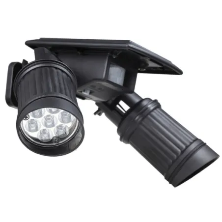 LED solcellslampa - PIR rörelsesensor - dubbel strålkastare - vattentät vägglampa