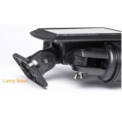 Lampe solaire LED - Détecteur de mouvement PIR - Spot double tête - Applique murale étanche