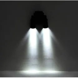 Lâmpada solar LED - Sensor de movimento PIR - Refletor de cabeça dupla - Aplique à prova d'água