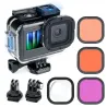 Vedenpitävä kotelo suodattimilla GoPro Hero 9 - 10 - 11 - 12 - suojakotelolle