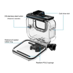 Vanntett etui med filtre for GoPro Hero 9 - 10 - 11 - 12 - beskyttelseshus
