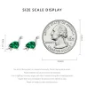 Boucles d'oreilles dinosaure en argent sterling 925 avec zircon vert