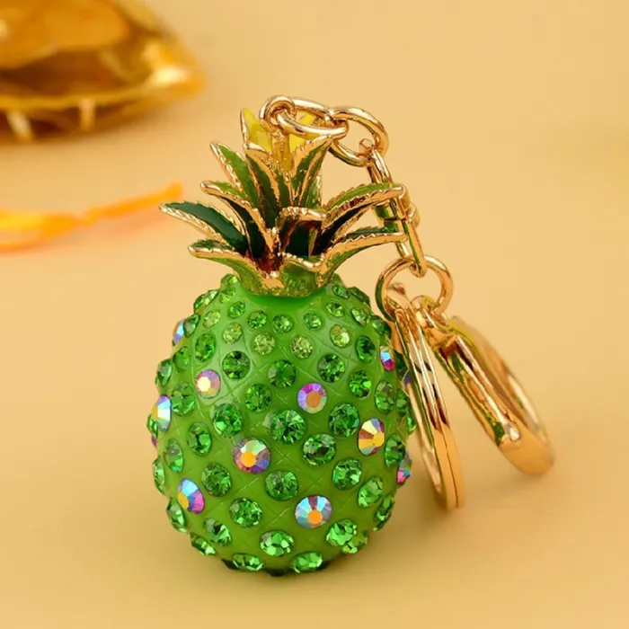 Krystal ananas - nøglering