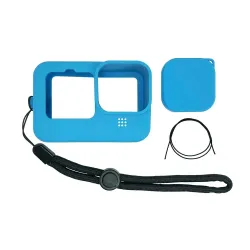 Protective silicone case for GoPro Hero 9 - 10 - 11 - 12 - black tempered glass screen protectorProtection