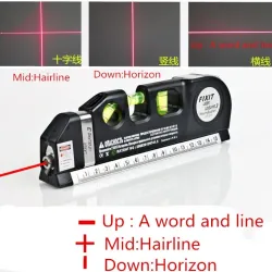 Multipurpose level laser - horizontal / vertical measure tapeMeasurement