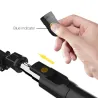 Perche à selfie 3 en 1 - sans fil - Bluetooth - monopode portable pliable - trépied - avec télécommande