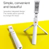 Perche à selfie 3 en 1 - sans fil - Bluetooth - monopode portable pliable - trépied - avec télécommande