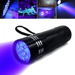 Mini torcia UV - impermeabile - 9 LED