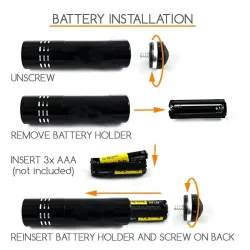Mini UV lommelykt - vanntett - 9 LED