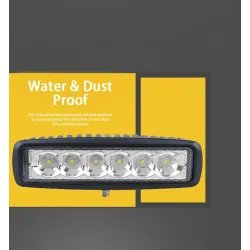 12V - 18W - Projecteur de travail LED pour moto - bateau - voiture 4x4 - SUV - ATV - spot / projecteur - 2 pièces
