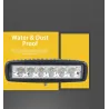 12V - 18W - Projecteur de travail LED pour moto - bateau - voiture 4x4 - SUV - ATV - spot / projecteur - 2 pièces