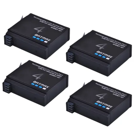 1680 mAh AHDBT-401 akku - GoPro Hero 4 -toimintakameralle - 4 kpl