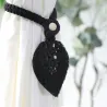 Curtain tieback - bohemian braided with tassel leafCurtains