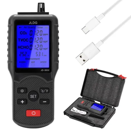 Testeur de dioxyde de carbone/détecteur de CO2/moniteur de qualité de l'air-mesure de température/humidité-testeur multifonction