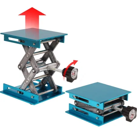100x100mm - routeur en aluminium - table élévatrice - laboratoire de gravure sur bois - support de levage - plate-forme