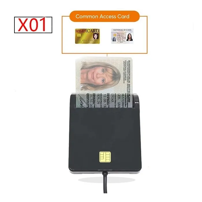 UTHAI - Smartkortleser - for bankkort / SIM / IC / ID / EMV / SD / TF / MMC / USB - ISO / Windows / Linux / OS