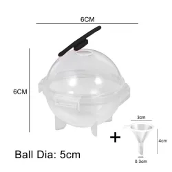Isbitform i plast - rund ball - 5cm