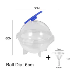 Isbitform i plast - rund ball - 5cm