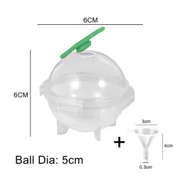 Isbitform i plast - rund ball - 5cm