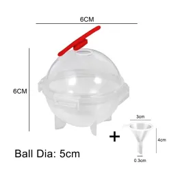 Stampo per cubetti di ghiaccio in plastica - sfera rotonda - 5 cm