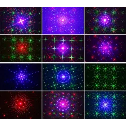 Mini stage light - laser projector - with remote - RGB - LED - 96 patternsStage & events lighting