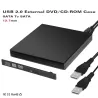 USB 2.0 da 12,7 mm - custodia DVD/CD-ROM - unità disco ottico SATA a SATA - custodia esterna