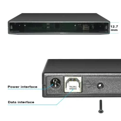 12,7mm USB 2.0 - obudowa DVD/CD-ROM - napęd optyczny SATA do SATA - obudowa zewnętrznaDysk zewnętrzny