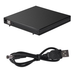 12,7 mm USB 2.0 - DVD/CD-ROM-deksel - optisk diskstasjon SATA til SATA - eksternt kabinett