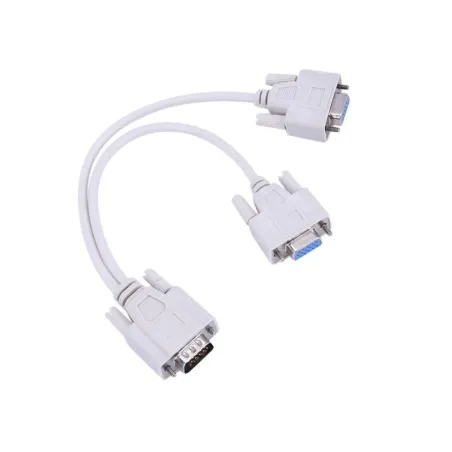VGA SVGA - 1 til 2 skjermer - hann til 2 doble hunn Y - 15 pins - adapter - splitterkabel