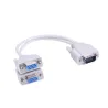 VGA SVGA - 1 do 2 monitorów - męski do 2 podwójnych żeńskich Y - 15 pinów - adapter - kabel rozdzielającyKable