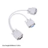 VGA SVGA - 1 til 2 skjermer - hann til 2 doble hunn Y - 15 pins - adapter - splitterkabel