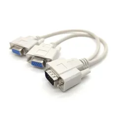 VGA SVGA - 1 to 2 monitors - male to 2 dual female Y - 15 pin - adapter - splitter cableCables