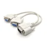 VGA SVGA - 1 to 2 monitors - male to 2 dual female Y - 15 pin - adapter - splitter cableCables