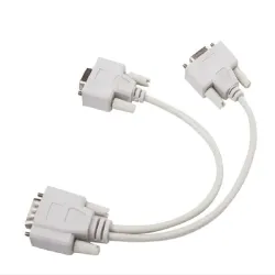 VGA SVGA - 1 til 2 skjermer - hann til 2 doble hunn Y - 15 pins - adapter - splitterkabel