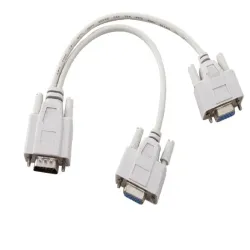 VGA SVGA - 1 til 2 skjermer - hann til 2 doble hunn Y - 15 pins - adapter - splitterkabel