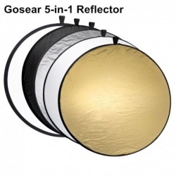 CámaraReflector de fotografía 5 en 1 - disco redondo plegable - con bolsa - 60cm
