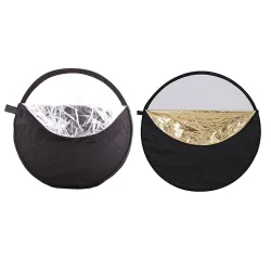 Réflecteur photographique 5 en 1 - disque rond pliable - avec sac - 60 cm
